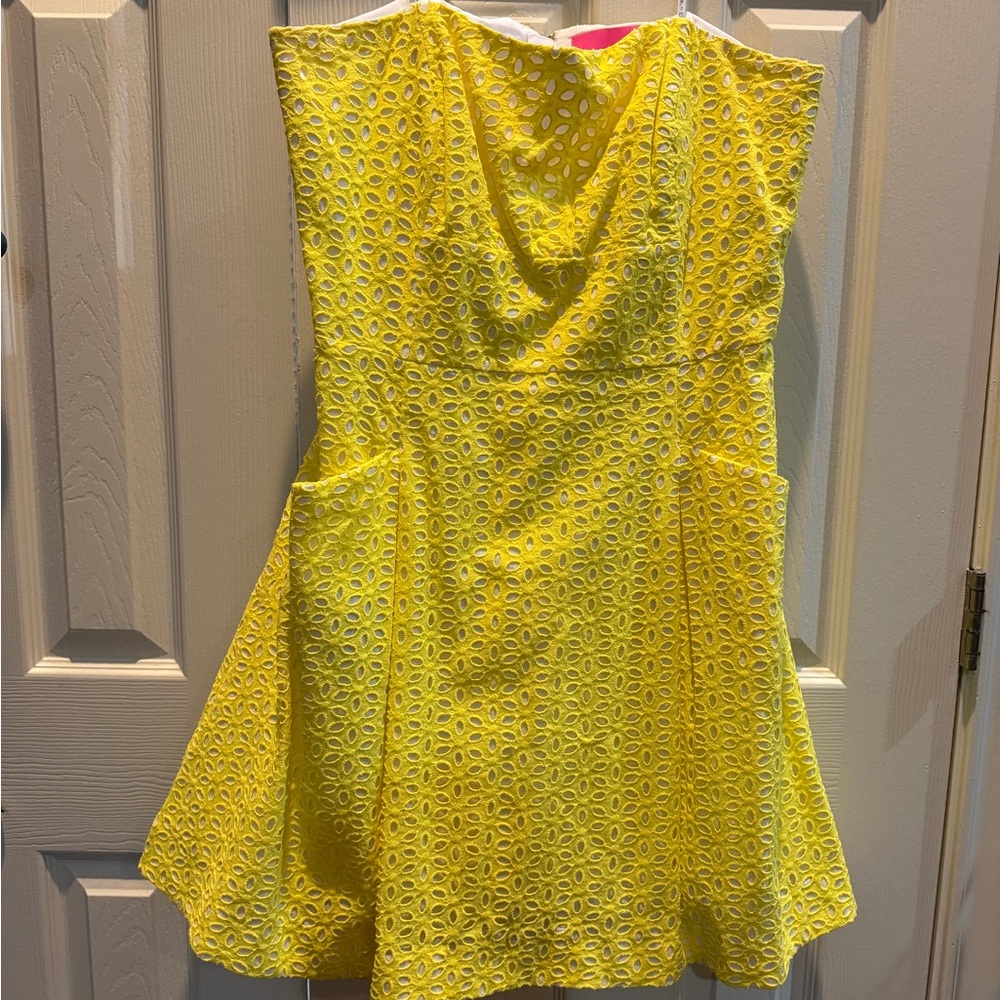 Lilly Pulitzer Sunshine Yellow Eyelet Dress